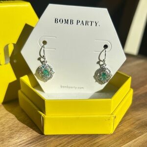 Endless Devotion Silver and Teal Dangle Earrings